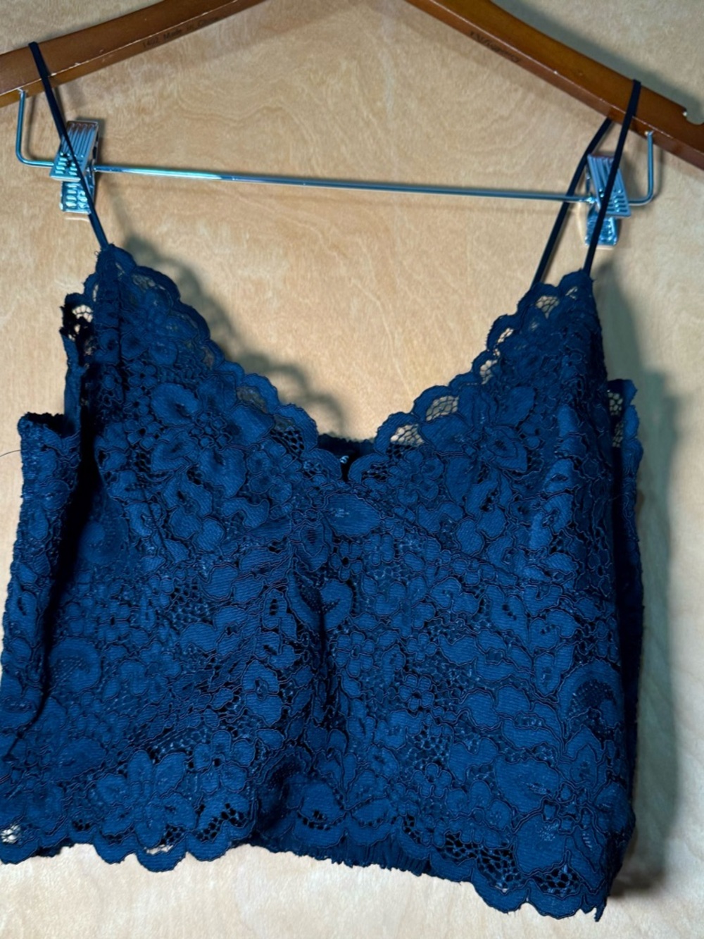 Express Black Floral Lace Camisole